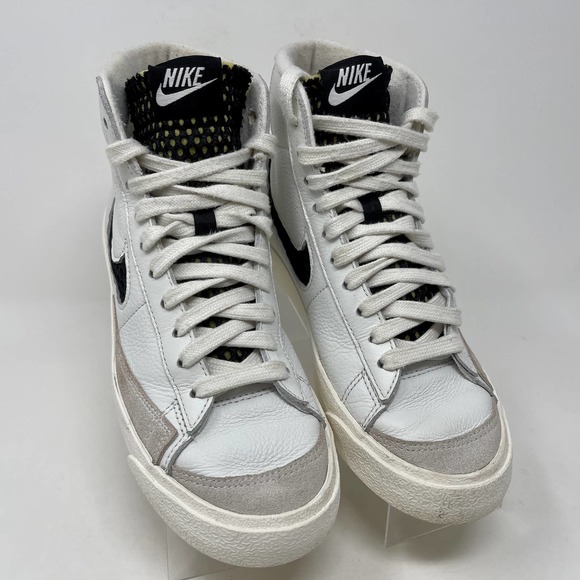 Nike Blazer Mid 77 Sneakers Womens 7 1/2 White Leather 01:J.10.3 - Picture 3 of 9